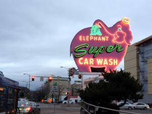 Elephant car wash sign